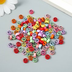 Бусины для творчества пластик "PEACE" цветные набор 20 гр 0,4х0,7х0,7 см Россия