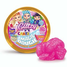 Тесто для лепки CRAZE Magic Dough, розовое c фольгой для блеска, 70 г, тесто-пластилин попрыгунчик