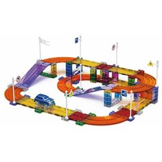 Конструктор магнитный Трек со светящейся машинкой 102 эл, 3+ Smart Pocket