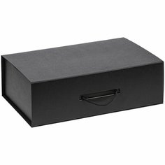 Коробка Big Case, черная, 39х26,3х12,5 см; внутренние размеры: 37х25,3х12 см, переплетный картон Нет бренда