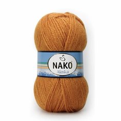 Пряжа NAKO ALASKA (Nako), золото - 5419-7105, 5% мохер, 15% шерсть, 80% акрил, 5 мотков, 100 г, 270 м.