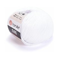 Пряжа Yarnart Jeans 62 белоснежный