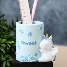 Подставка для канцелярских принадлежностей «Sweet unicorn», blue нет бренда