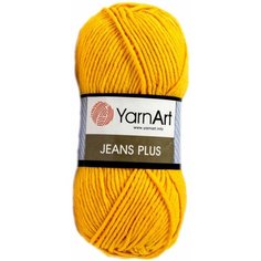 Пряжа YarnArt Jeans PLUS желтый (35), 55%хлопок/45%акрил, 160м, 100г, 1шт