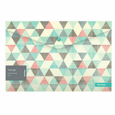 Папка-конверт на кнопке Berlingo "Triangle" А4, 180мкм, с рисунком, 12 штук, 299319