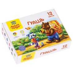 Гуашь Мульти-Пульти "Енот в сказке", 12 цветов, 10мл, картон, 2 штуки