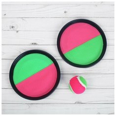 Игра «Тарелка-липучка», набор: 2 тарелки, мяч Noname