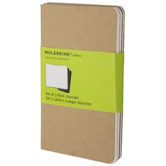 Блокнот Moleskine Cahier Journal Pocket 90x140, 32 листа 385310QP413, 3 шт., бежевый