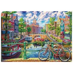Алмазная вышивка Рыжий кот "Улочка в амстердаме", 40x30