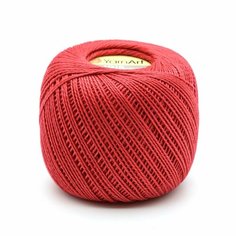 Пряжа для вязания YarnArt Iris 20гр 138м (100% мерсеризованный хлопок) (916 красный), 10 мотков