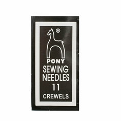 Иглы ручные для вышивания и шитья Crewels № 11, 25шт, PONY