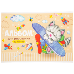 Альбом для рисования 40л, А4, на скрепке ArtSpace "Веселые мультяшки"