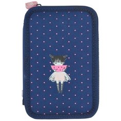 Пенал BrunoVisconti, на молнии, одно отделение , синий, 200х130 мм, "SWEET GIRL", Арт. 14-050/06