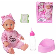 Пупс "Мой малыш" (розовый комбинезон", 35см, в наборе с аксессуарами, озвуч. PT-01430 A Btoys