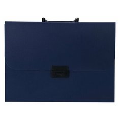 STAFF Портфель пластиковый staff а4 (330х235х36 мм), 13 отделений, индексные ярлыки, синий, 229244