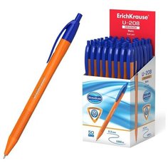 Ручка шариковая автоматическая ErichKrause U-208 Orange Matic 1.0, Ultra Glide Technology, чернила синие