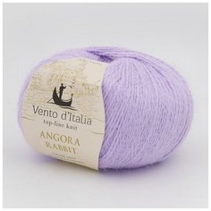 Пряжа Vento dItalia Angora Rabbit (Ангора Кролик) 02 светло-сиреневый 70% пух ангорского кролика, 30% нейлон 50г 350м 5шт