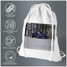 Сумка для обуви CoolPodarok Синяя тачка