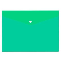 Папка-конверт с кнопкой, А4, 0,16 мм, прозрачная зеленая Centrum