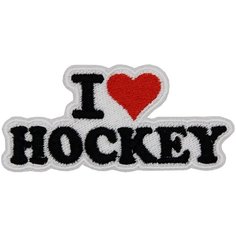 Нашивка, патч, шеврон "Я Люблю Хоккей" 90x40mm PTC080 22 ПИНГВИНА