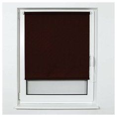 Штора рулонная BRABIX 55х175 см, текстура - лён, защита 55-85%, 200 г/м2, коричневый S-17, 605982