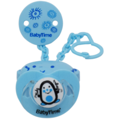 БебиТайм пустышка с держателем и силиконовым контейнером Baby Time