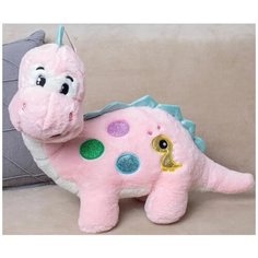 Мягкая игрушка динозавр розовый 60 СМ ТОМАТО