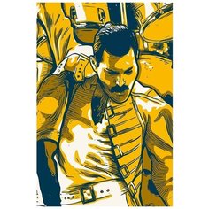 Картина по номерам на холсте музыка Фредди Меркьюри (QUEEN) - 8816 В 60x40
