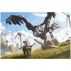 Картина по номерам на холсте Horizon Zero Dawn - 8