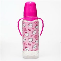 Бутылочка для кормления Little kitty 250 мл цилиндр, с ручками (1 шт.) Pro Market