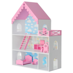 Авалон кукольный домик Джем, белый/розовый Avalon