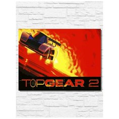 Картина по номерам на холсте игра Top Gear 2 (Sega, Сега, 16 bit, 16 бит, ретро приставка) - 9919 Г 30x40