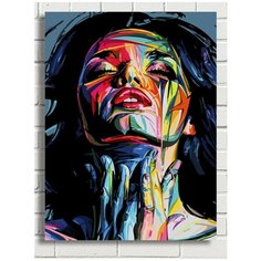 Картина по номерам красочная девушка - 7851 В 30x40