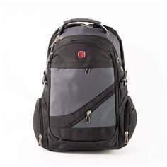 Школьный рюкзак /водонепроницаемый чехол, с отделением для ноутбука 15,6", USB-зарядка /Рюкзак 0188 /серый Китай