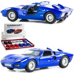 Металлическая машинка игрушка 1:32 1966 Ford GT40 MKII (Форд ГТ), инерционная / Синий Kinsmart