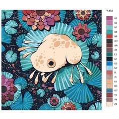 Картина по номерам Y-854 "Очаровательная лягушка на кубышке" 40х40 Brushes Paints