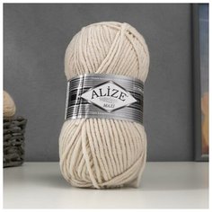 Пряжа "Superlana Maxi" 75% акрил, 25% шерсть 100м/100гр (599 св. лён) Alize