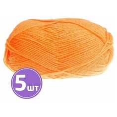 Пряжа Семеновская пряжа Mowgli Eco (655), ярко-оранжевый 5 шт. по 50 г