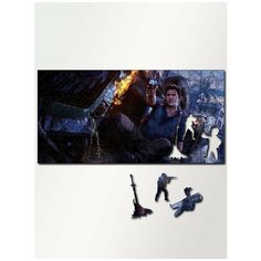 Пазл из дерева с фигурками, 230 деталей, размер 46х23 см игры Uncharted 4 A Thiefs End - 4308 Puzzle Wood