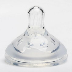 Соска силиконовая, широкое горло, +6мес, для каш