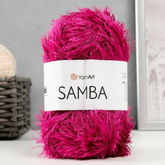 Пряжа "Samba" 100% полиэстер 150м/100гр (2014 яркая фуксия) Yarn Art