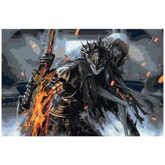 Картина по номерам "Dark Souls Дарк Соулс: Лотрик и Лориан", Раскраска 40x60 см, Игры