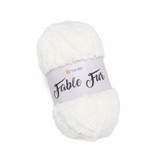 Пряжа YARNART Fable Fur, YarnArt, крем - 966, 100% микрополиэстер, 5 мотков, 100 г, 100 м.