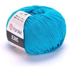 Пряжа YarnArt Jeans, 5 шт, (55 т. бирюза) 55 % хлопок, 45 % акрил, 50 г, 160 м