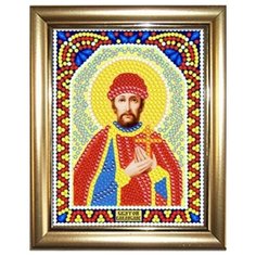 Алмазная мозаик"Святой Владислав" 10,5Х14,5см в подарок золотая рамка для готовой работы НАСЛЕДИЕ