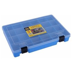 Коробка для мелочей №7 со съемными перегородками Trivol, цвет: голубой 4,5x27,5x18,8 см ТРИВОЛ