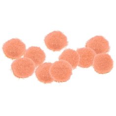 Помпоны для декорирования, творчества и рукоделия 15 мм персиковые, 30 шт. Китай