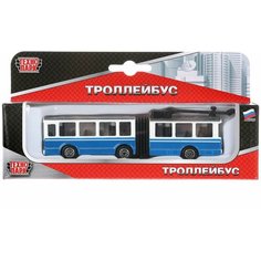Машинка Технопарк Троллейбус резинкой 12 см SB-15-34-T