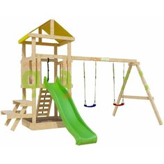 Детская деревянная площадка IgraGrad Diy Крафтик со столиком (спортивно-игровая площадка для дачи и улицы)