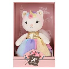 Мягкая игрушка Angel Collection Киска Жизель-единорожка, 27 см, разноцветный
